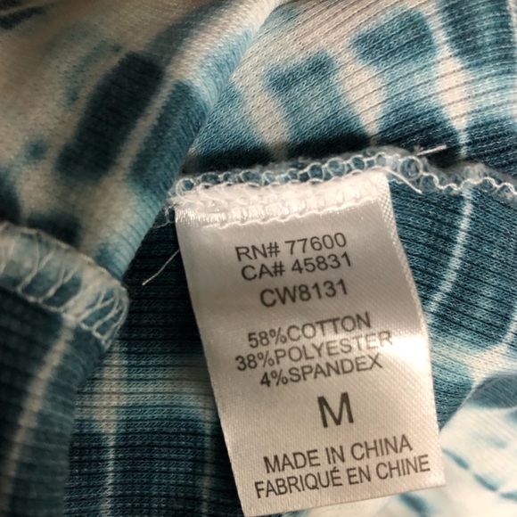 Chaser Vintage Rib Cross Back VNeck Shirttail Tank Size M - Picture 4 of 9